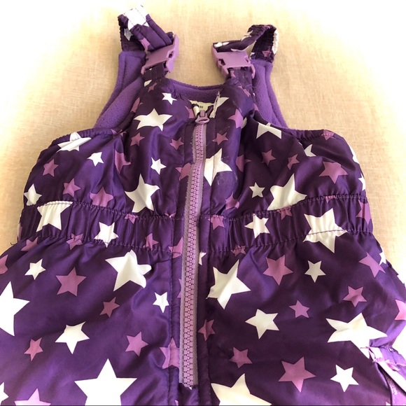 Oshkosh Winter Snow Pants Purple Stars Zip Clasp - Picture 7 of 7